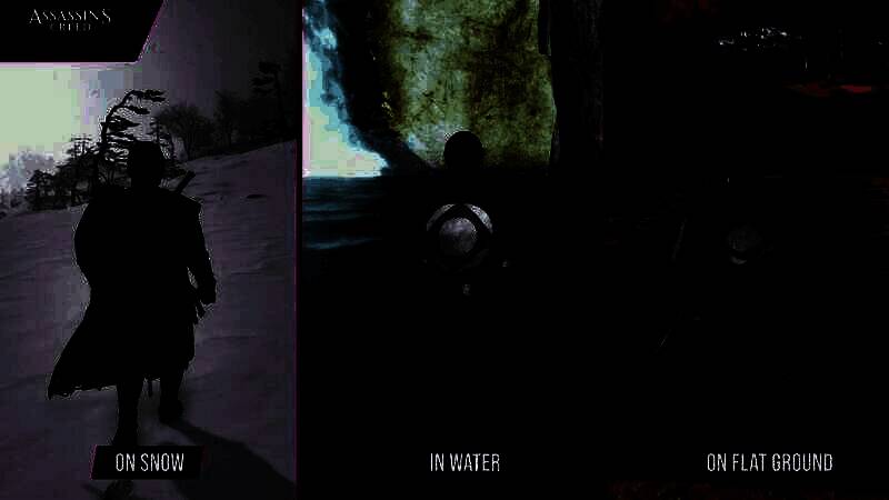 刺客信条：影女主在深积雪和水流中行走艰难对比图3
