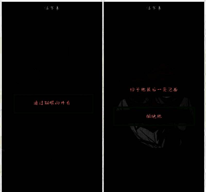 通过猫眼向外看并拒绝配图