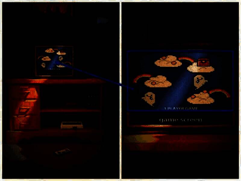 电视机屏幕图案线索图片