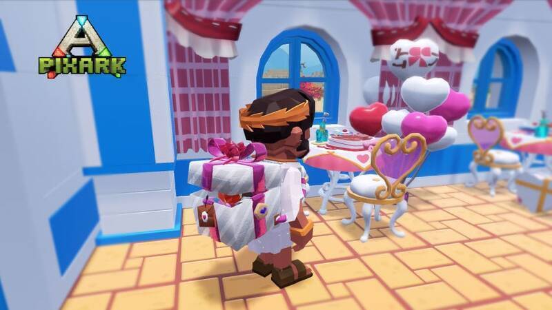 《方块方舟》白色情人节背包道具效果