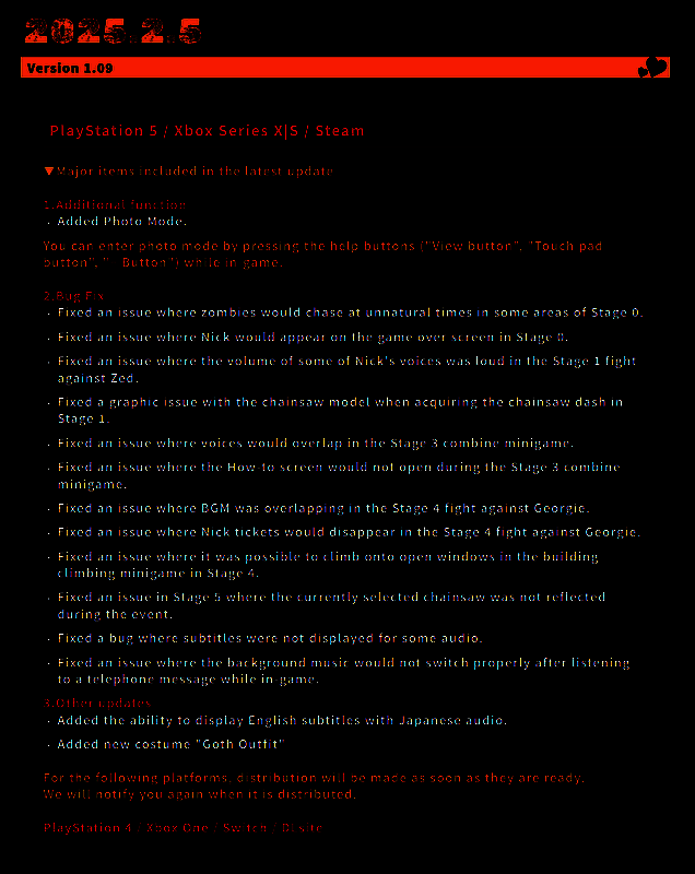 《电锯甜心RePOP》1.09版本更新详情图片