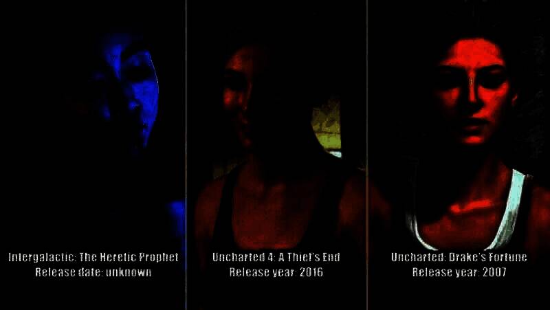 《星际：异端先知》女主与《神秘海域》女主对比图