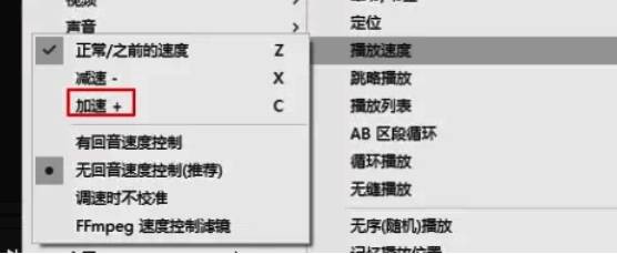 PotPlayer选择特定倍速选项图片