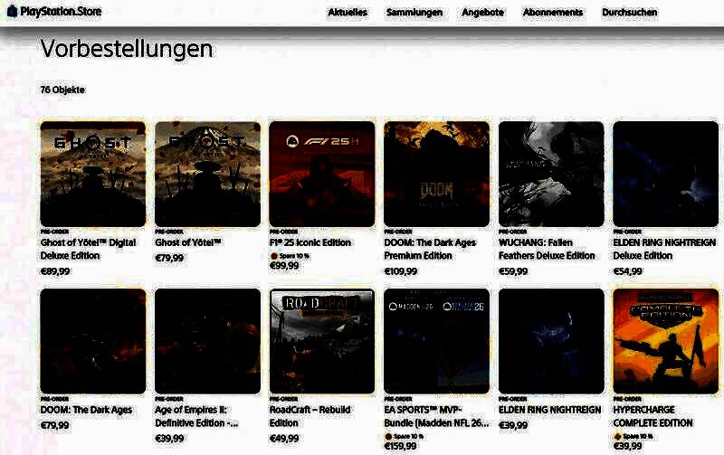 英国PS商城预购榜图片