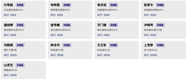 《建安外史》补给道具图片