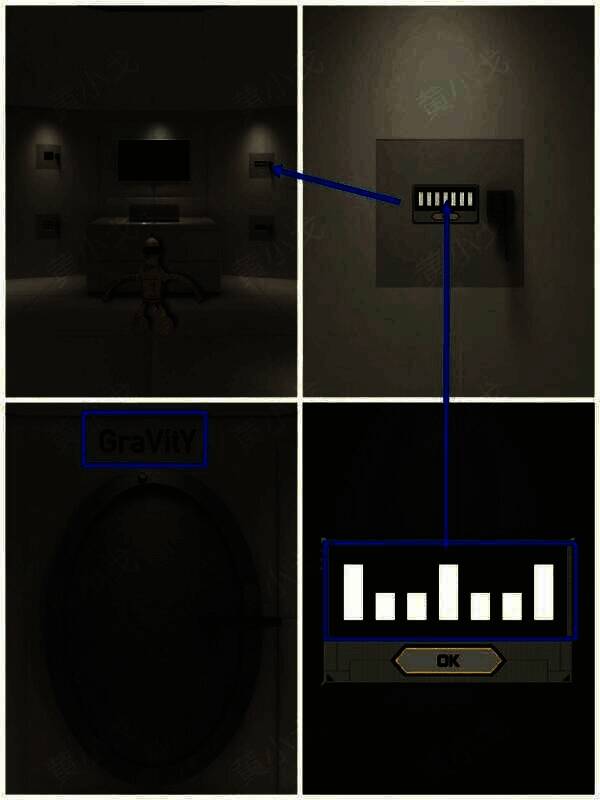 右侧墙上上层柜子密码锁