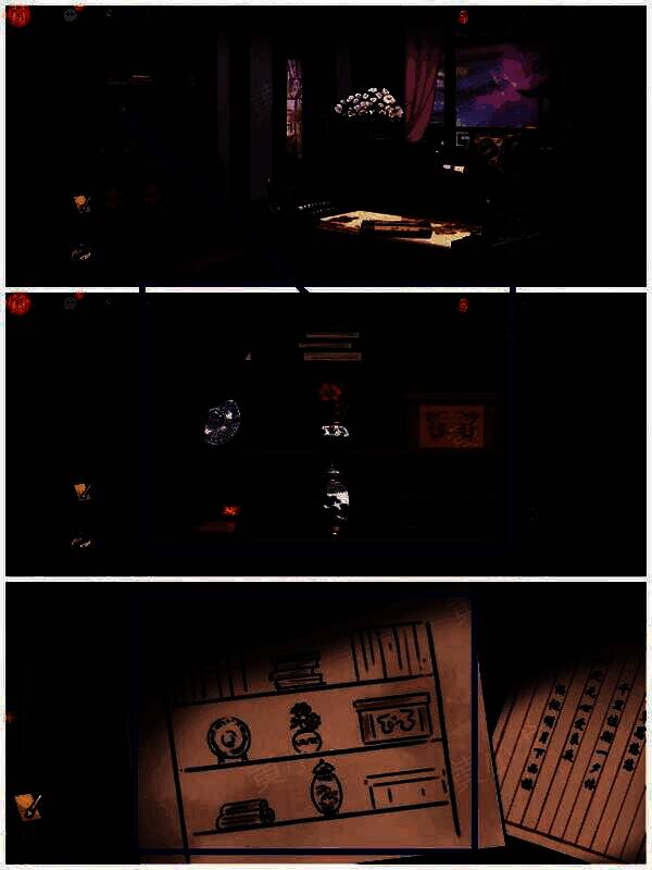 摆放书柜物品画面