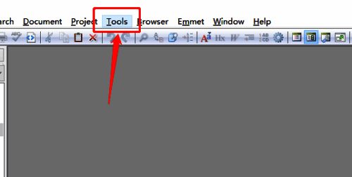 点击 Tools 选项的界面图