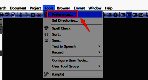 EditPlus点击preferences选项的界面图