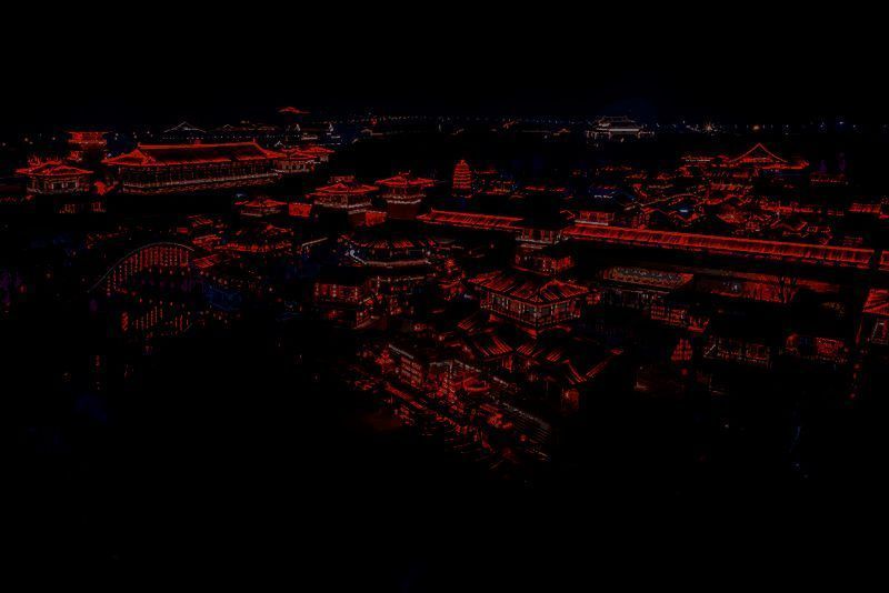 襄阳盛世唐城景色图