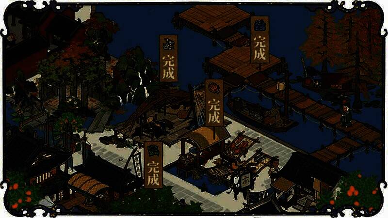 《江南百景图》宁波府渔民劳作图