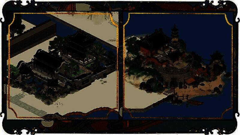 《江南百景图》宁波府天一阁图