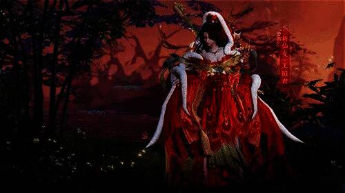 昭君仙友角色展示图，身着异域风情服饰，背景为沙漠与花海交织