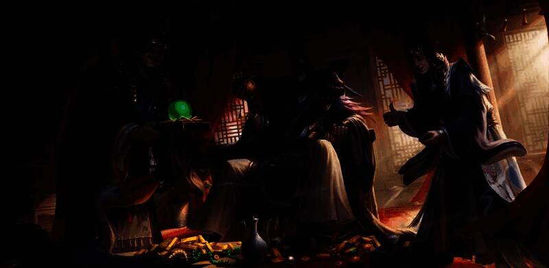 段珪、韩悝、孙璋皮肤展示，姿态各异，气场十足