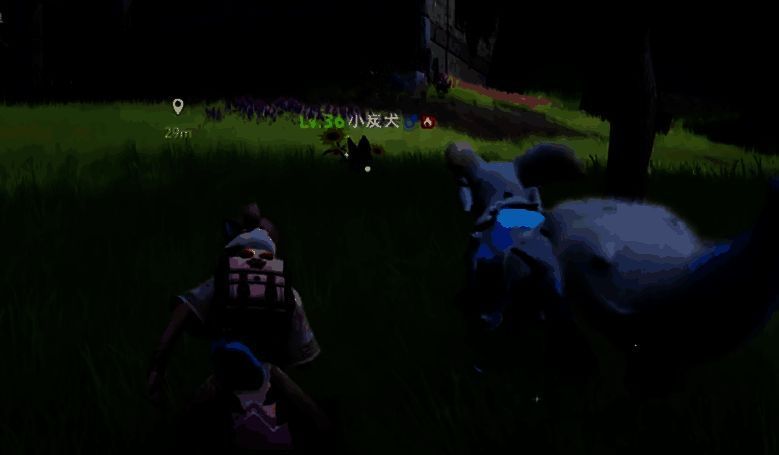 小炭犬战斗场景，展现其群攻技能效果