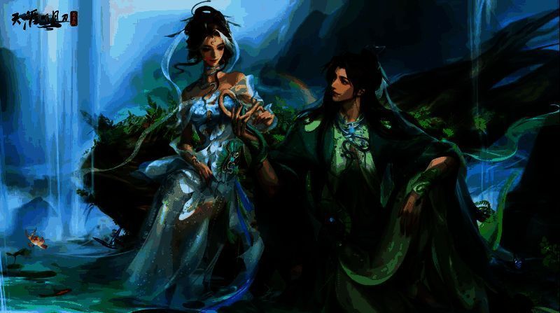 圣绣西湖烟雨外观展示图，展现白蛇青蛇主题设计与细节