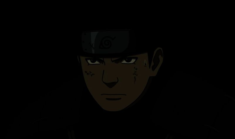 猿飞日斩身披火影斗篷，神情坚毅，背景为木叶村