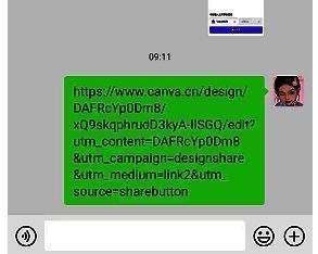 Canva可画权限设置界面，显示输入账户与复制链接功能