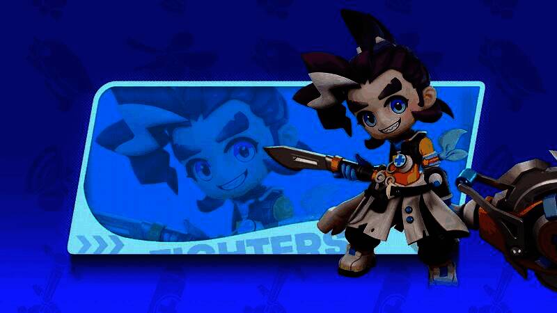 霍去病角色展示图，身穿医生白大褂，手持巨型电锯，神情癫狂