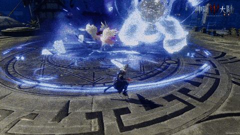 幻灵变身动画，角色化身为强大幻灵，释放震撼技能，击退敌人