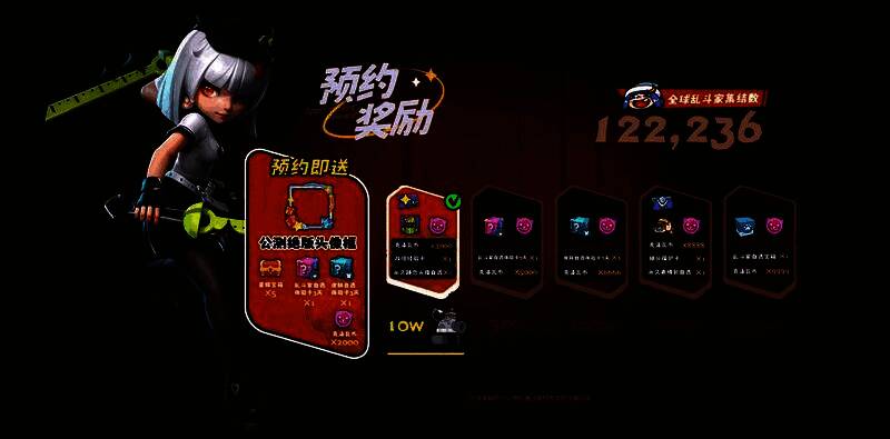 预约界面展示，显示预约奖励与里程碑进度