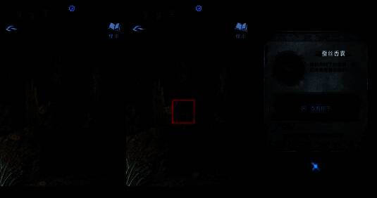 玩家角色拾取道具【蚕丝香囊】，画面中央高亮显示物品细节