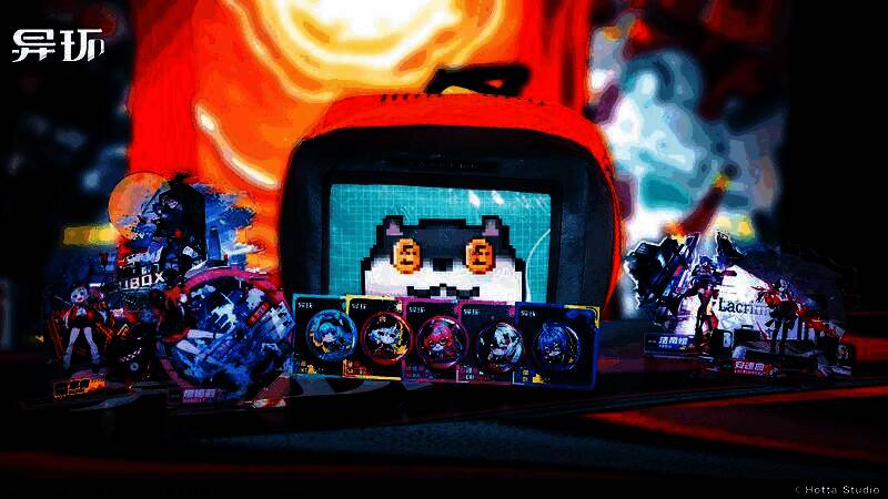 玩家排队参与活动，领取限定周边，展台前人潮涌动