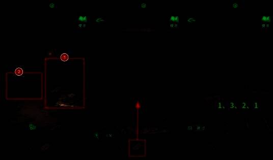 玩家操作风箱的场景，界面显示灶台与风箱，手柄被拉至不同标记位置