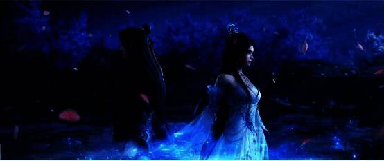 《诛仙》动画标志性场景——通天峰夜景，月光洒落剑池，氛围感十足