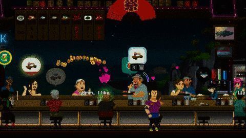 戴夫在海底挥舞鱼枪捕捉章鱼，周围珊瑚斑斓，光影交错