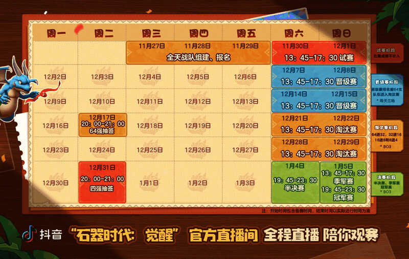 比赛现场画面截图，四支战队名称在大屏幕轮播，选手专注操作，氛围紧张激烈