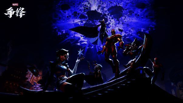 游戏中多位漫威英雄同屏对战，技能特效绚丽，场面火爆