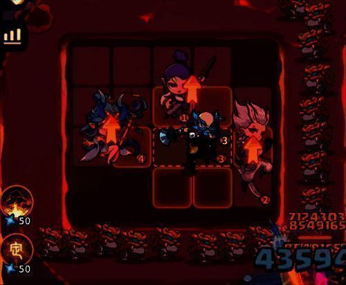 沙和尚位于阵型中心，周围环绕其他水系英雄，箭头标注其攻击增益范围