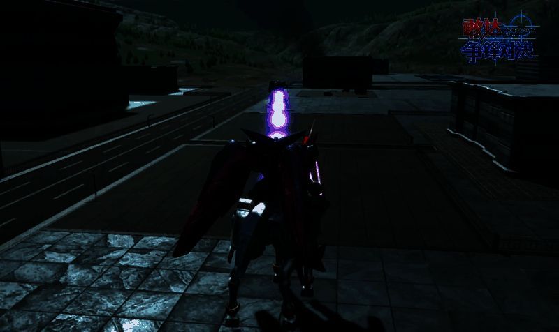 手部光束炮发射蓝色光束，目标被击退