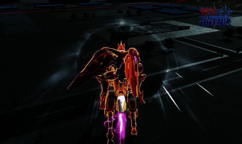 风云再起模块冲撞敌人，头角泛起红光