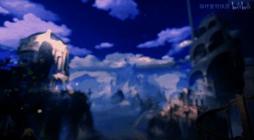 翁法罗斯城市内部场景，高大石柱支撑着穹顶，阳光透过缝隙洒下，营造出神圣而静谧的氛围