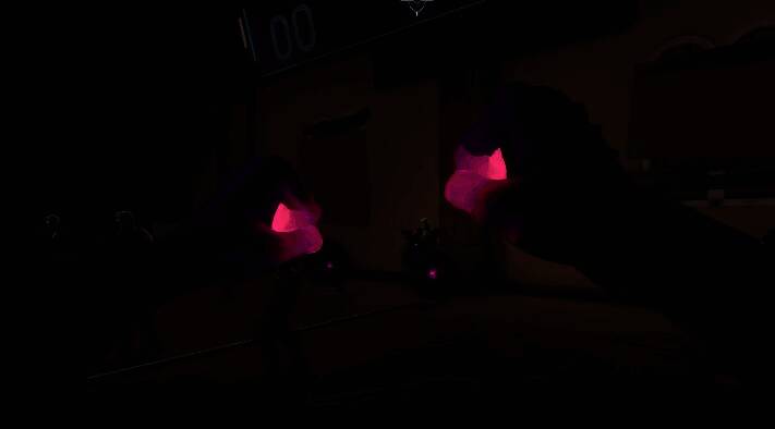 团战结束后，芮娜站在高台上，技能冷却中，周围残留着紫色能量痕迹