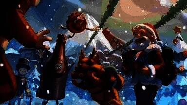 《辐射避难所》联动电视剧角色立绘展示，Lucy、The Ghoul与Maximus并列呈现，背景为废土荒原与避难所设施