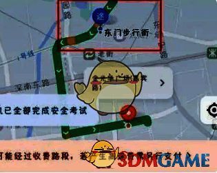 滴滴出行路线预览图显示已添加途经点，地图上标有‘途’字图标