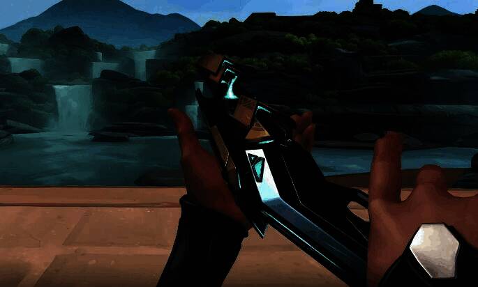 ‘异星霸主’皮肤特写，黑红配色突出，枪身细节刻画精细，充满废土朋克风格