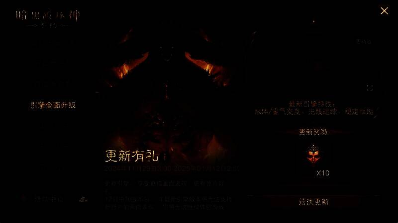 游戏中角色行走在废墟之间，背景是破败神庙与阴沉天空，光影层次分明，极具史诗感