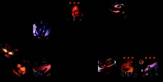 实战对局站位图，显示小炮藏角、前排对位、后排分散的布局