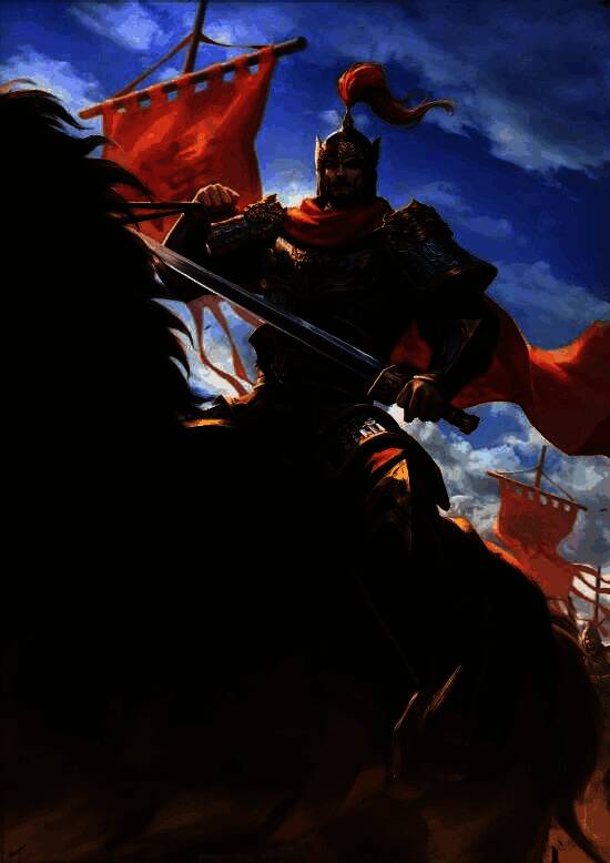 斗地主模式新将卫青角色展示，身穿汉代将军铠甲，手持利剑，背景为沙漠战场