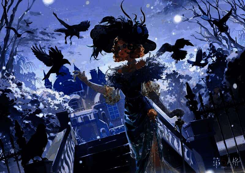 活动现场全景图，砂之船奥莱B馆外布置了《第五人格》主题展台，雪花装饰与庄园风格海报交相辉映