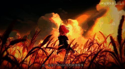 昔涟站在废墟之上回眸微笑，身后光芒洒落，仿佛希望重生的一刻，画面极具感染力