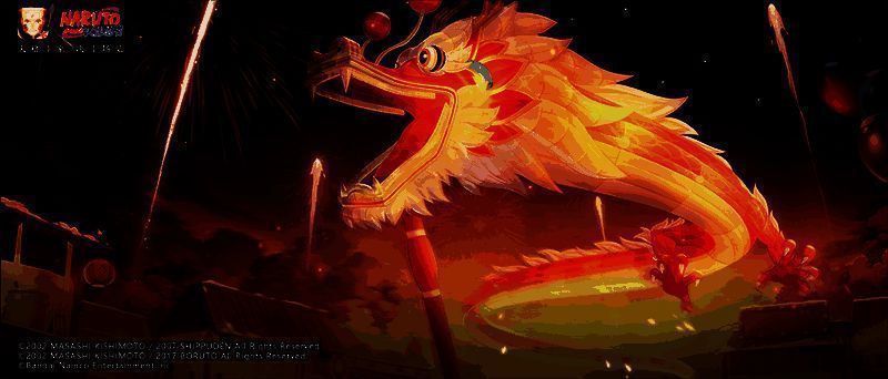 舞龙大会活动界面，展示舞龙队伍行进场景，背景灯光璀璨，节日气氛浓厚