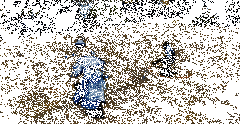 拾得挥动茶壶，沸腾茶水化作火焰冲击波，敌人被击退