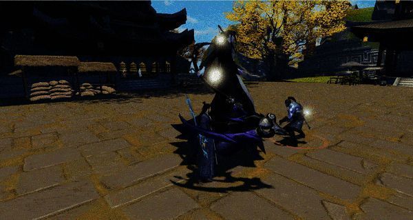 邪影独立行动，绕后偷袭，敌人被击倒