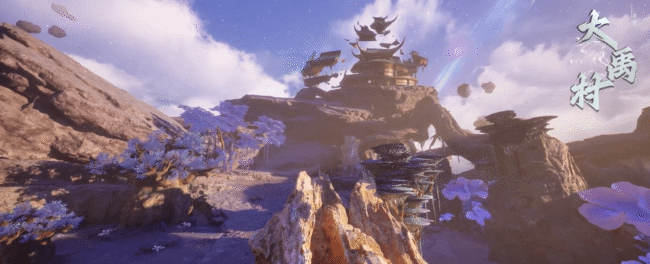 鸣雀林被巨型藤蔓和发光植物覆盖，光线昏暗，氛围神秘压抑