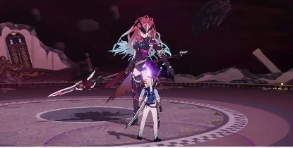 游戏实机截图：角色头顶浮现旋转的暗紫色印记图标，UI右上角显示3秒倒计时，队友正伸手执行传递动作